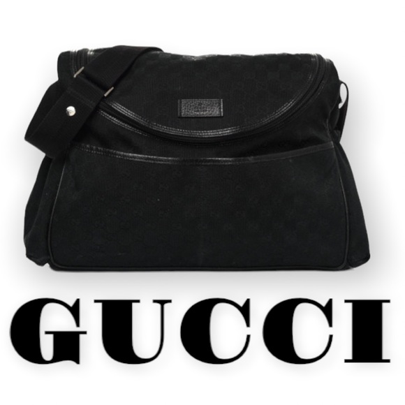 Gucci Bags Gucci Monogram Large Diaper Bag Black Baby Bag Poshmark